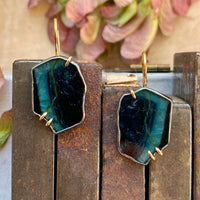 Multicolor Tourmaline Shard Earrings